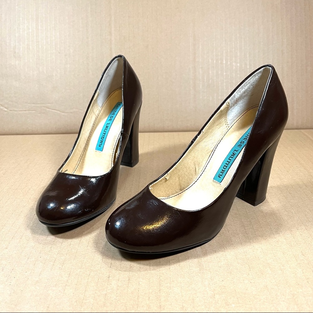 Chinese Laundry block heel pumps brown 6.5